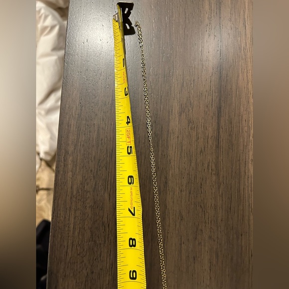 Sparkly Rock Crystal Necklace on a long Gold Chain - Picture 5 of 5